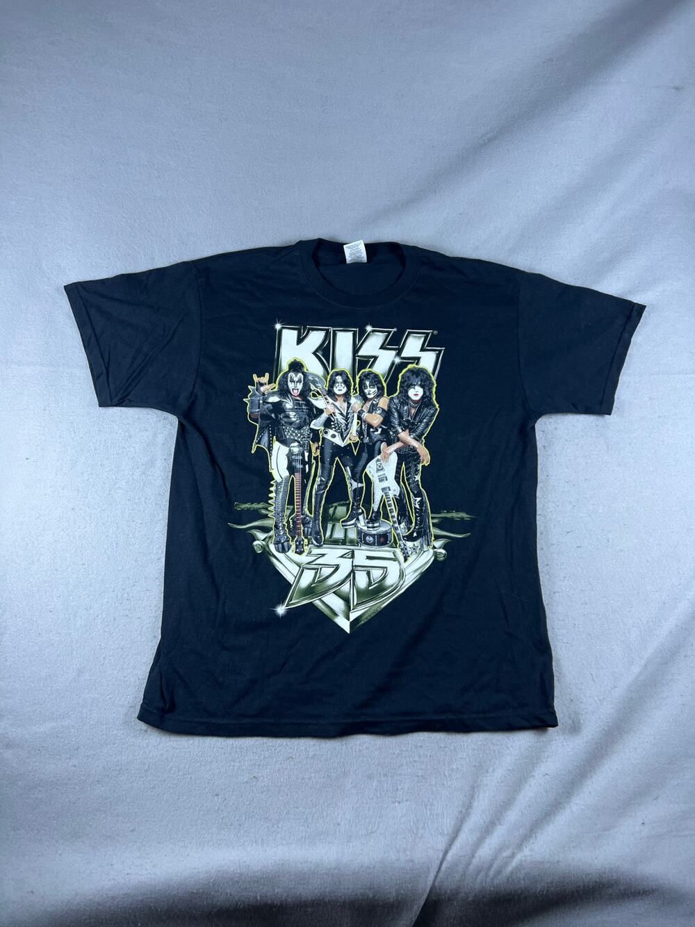 KISS T-Shirt Mens L Black Alive 35 North American Tour Band Concert Music Tee